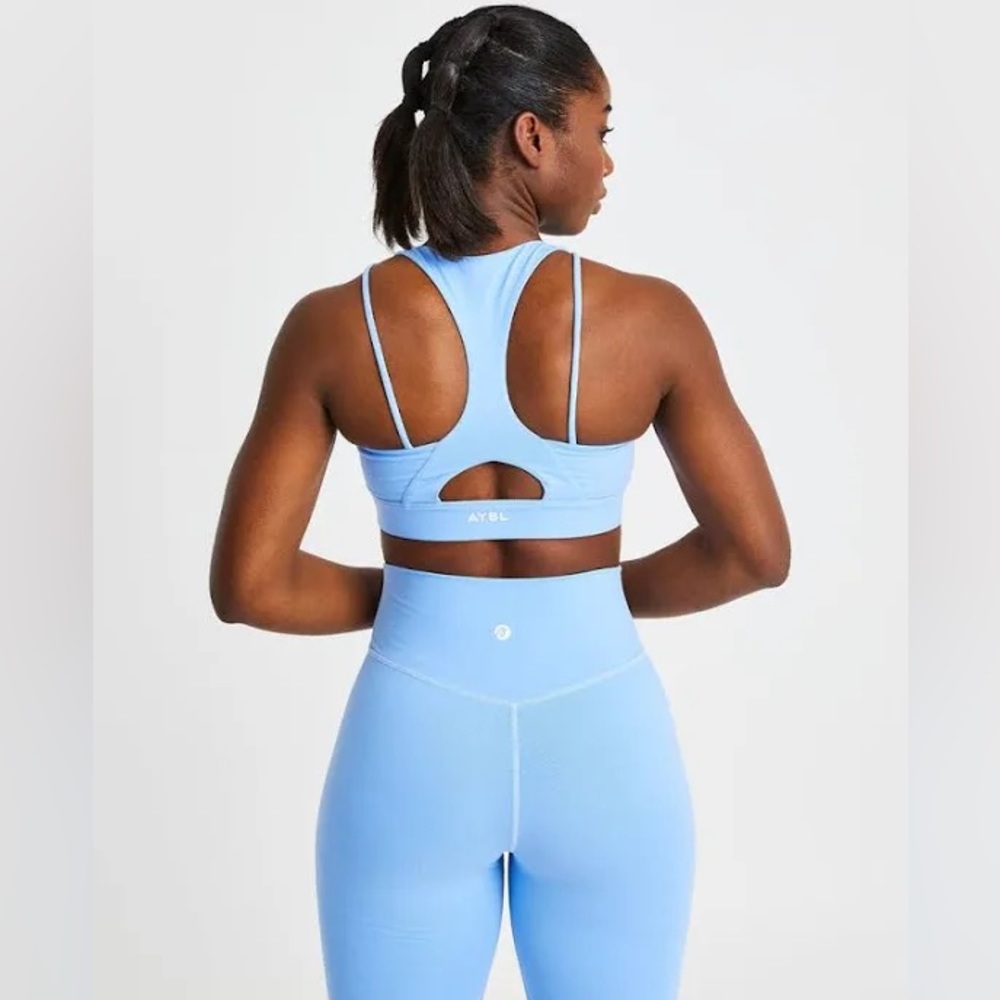 AYBL core sports bra placid blue size small like new